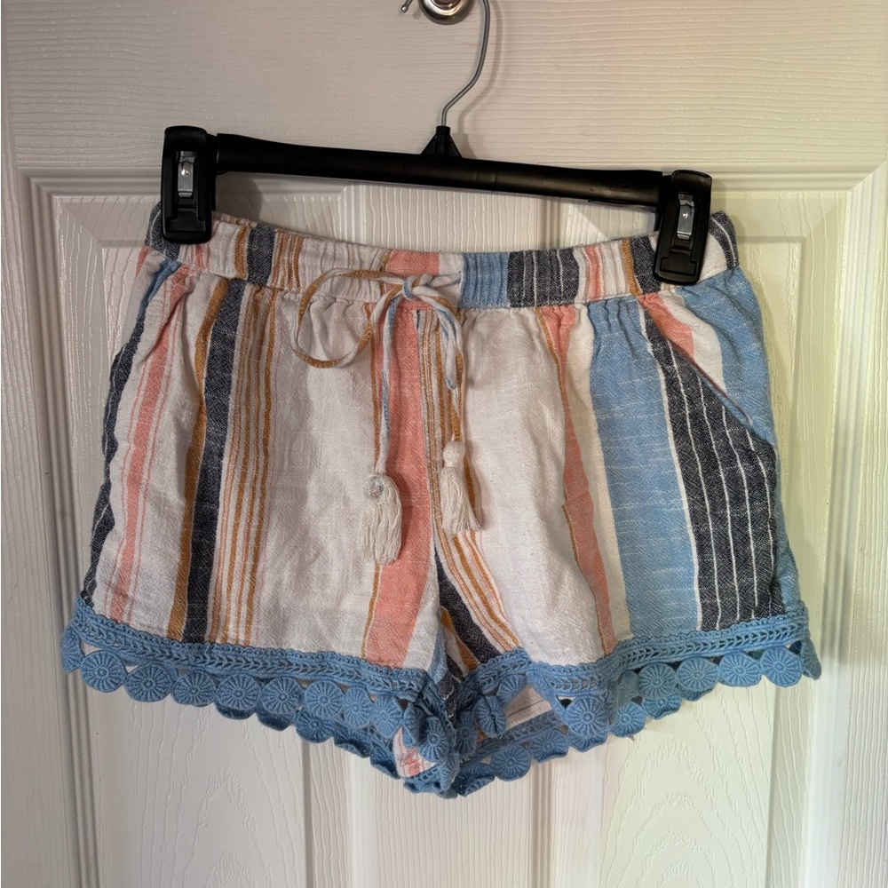 Aerie Multicolor Striped High Waist Shorts